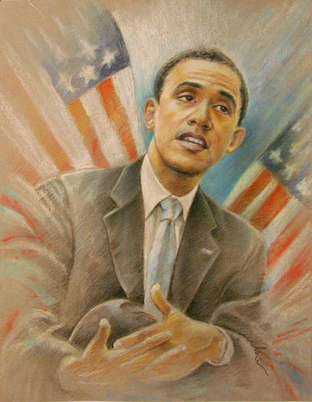 obama portrait painting